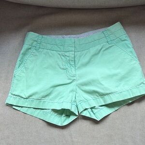 J. Crew Green Tailored Bermuda Shorts
